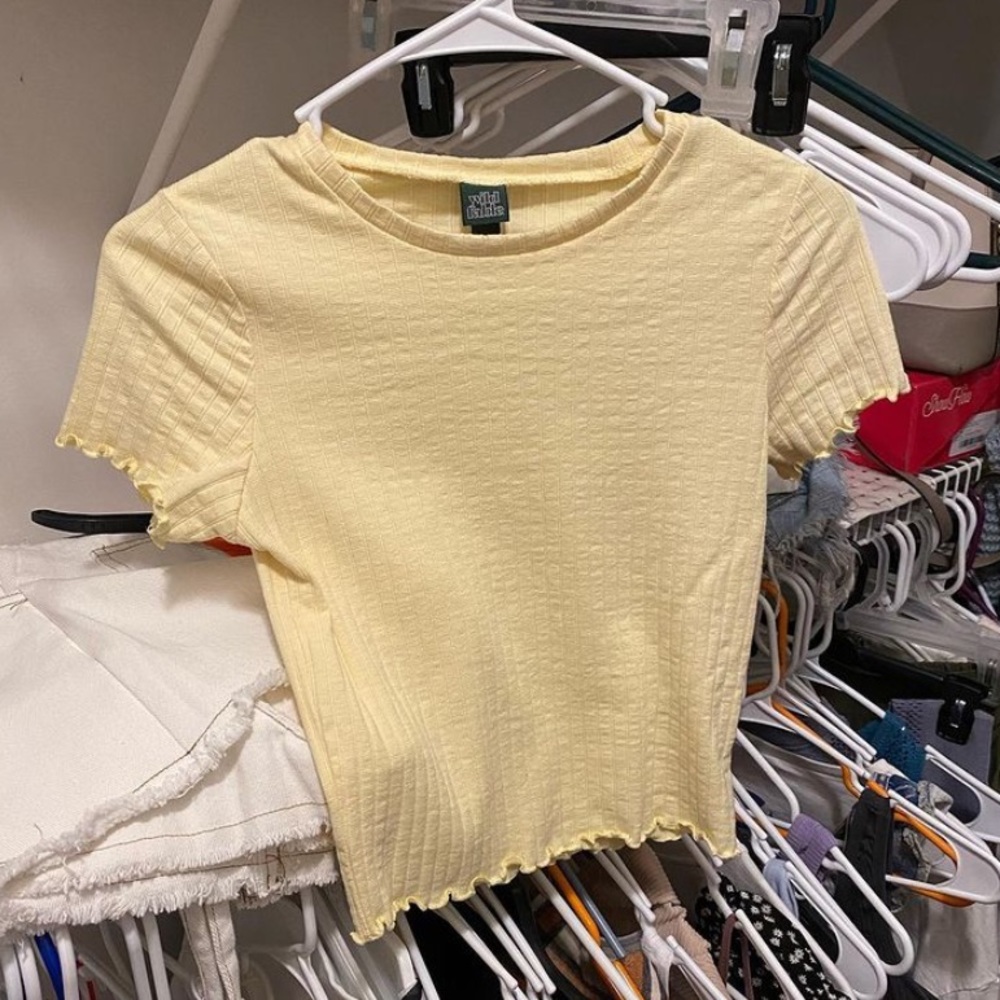 wild fable yellow crop top